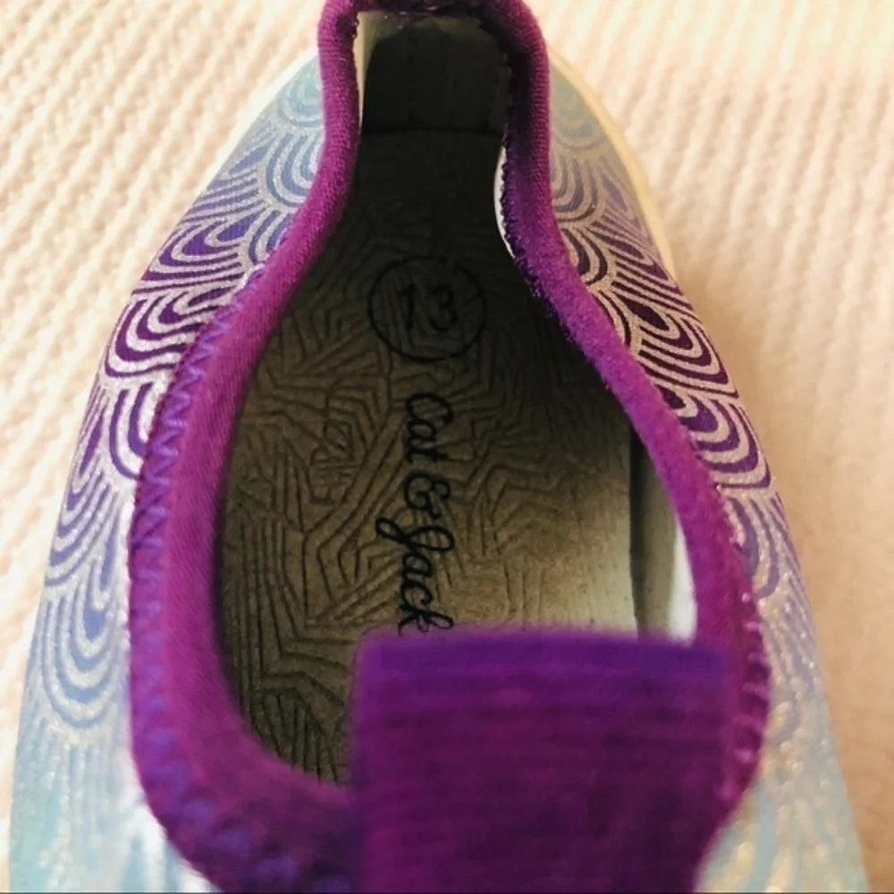 Kids' Grover Slip-On Water Shoes - Cat & Jack Mermaid Teal & Purple- Size 13